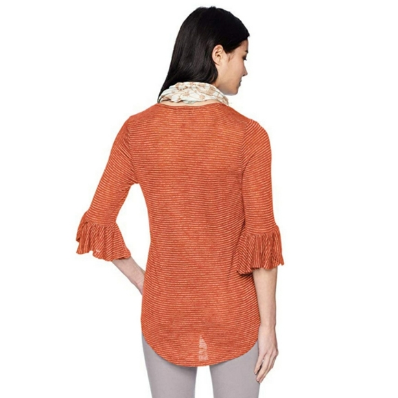 ONEWORLD Blouse with Tassel Scarf NWT - Picture 2 of 7